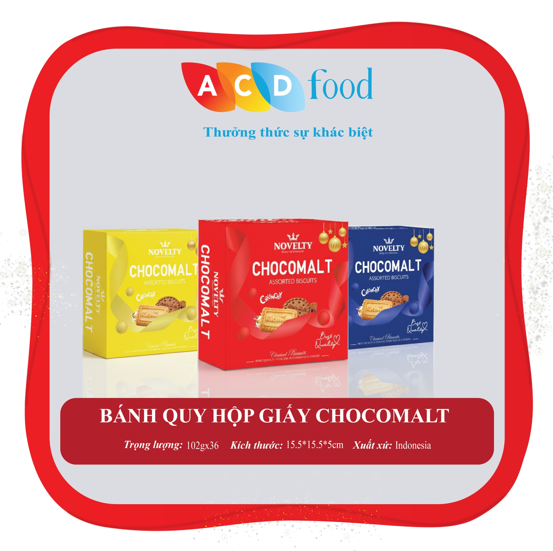 BÁNH QUY HỘP GIẤY CHOCOMALT